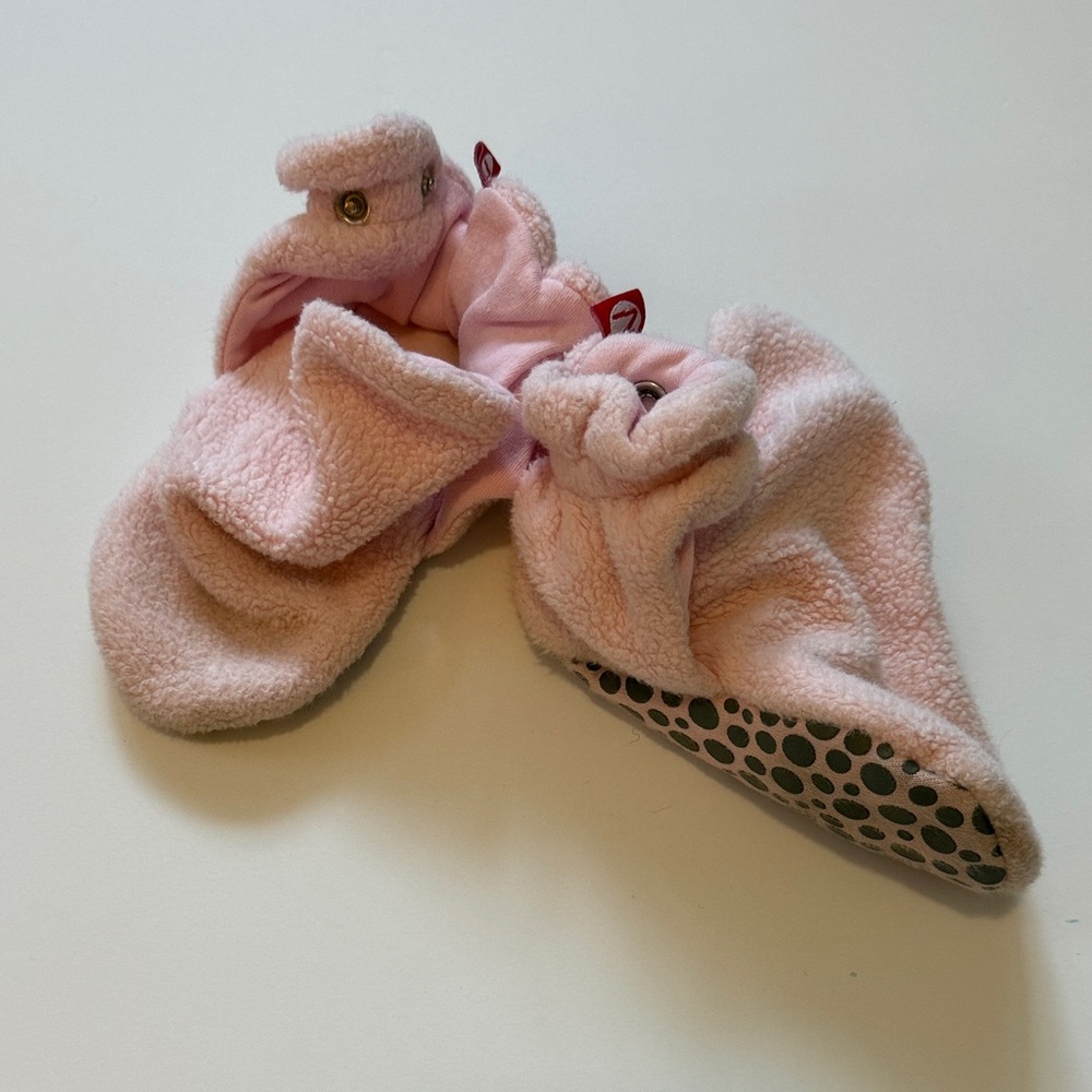 Zutano Pink Fleece Baby Booties